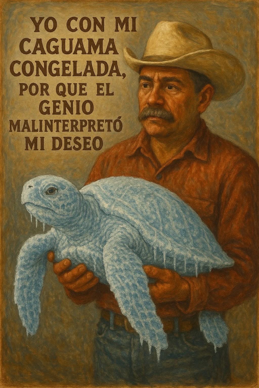 Yo con mi caguama congelada, porque el genio de la lámpara malinterpretó mi deseo