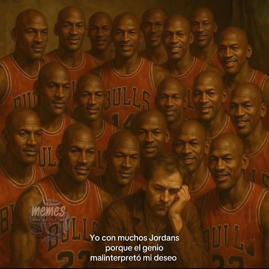 yo con muchos jordans porque el genio de la lámpara malinterpretó mi deseo 