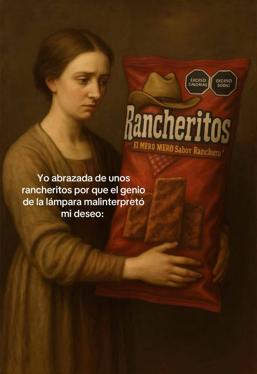Yo abrazada de unos rancheritos porque el genio de la lámpara malinterpretó mi deseo