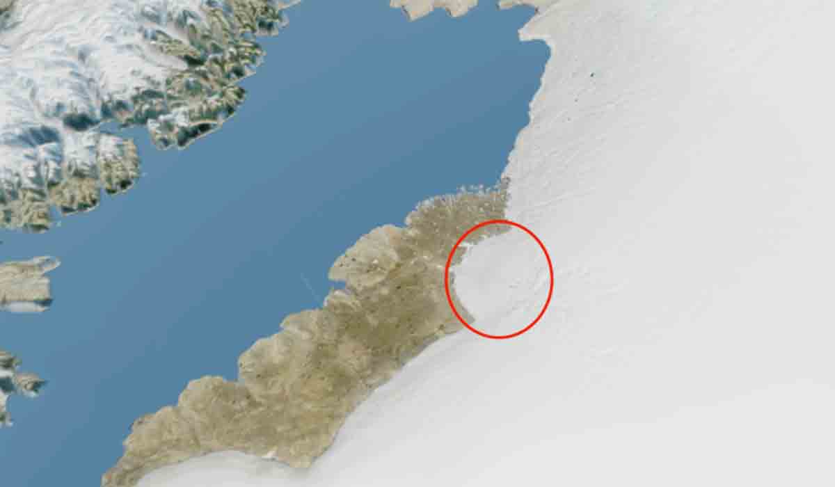 Encuentran un cráter en Groenlandia más grande que París