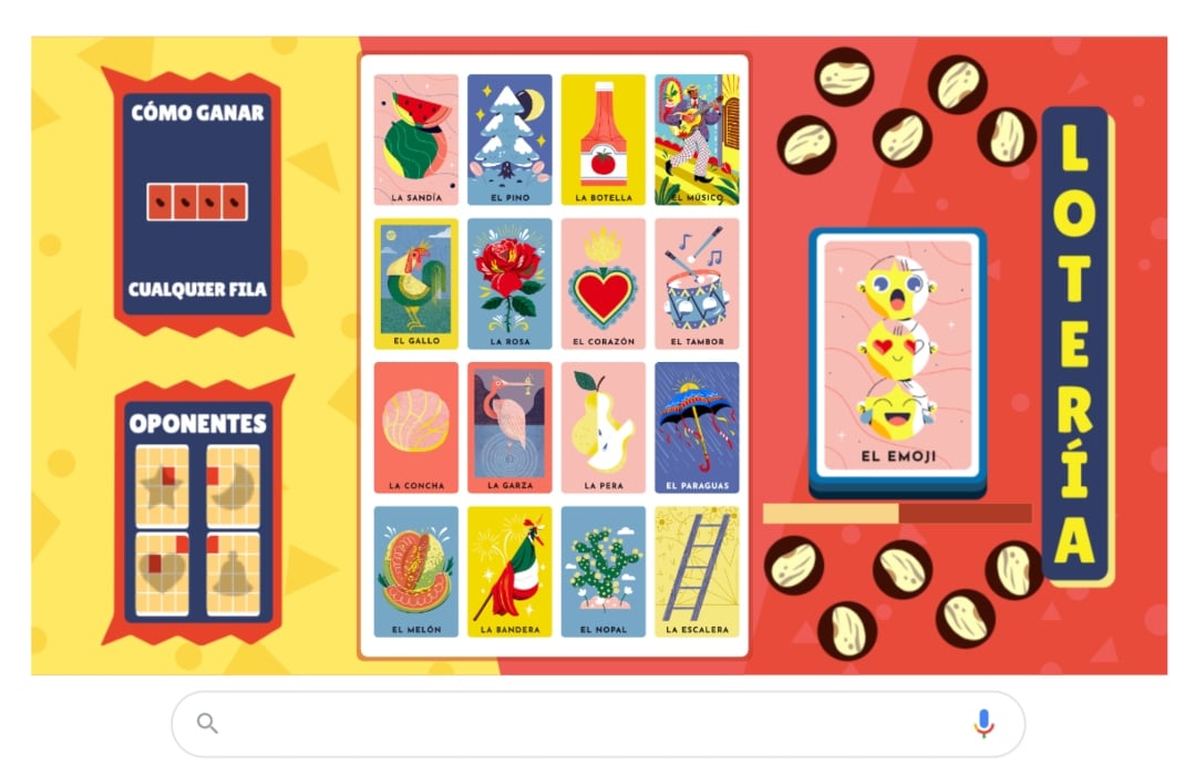 La tradicional lotería mexicana está en el doodle interactivo de Google