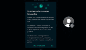 Así son y se activan los mensajes temporales de WhatsApp