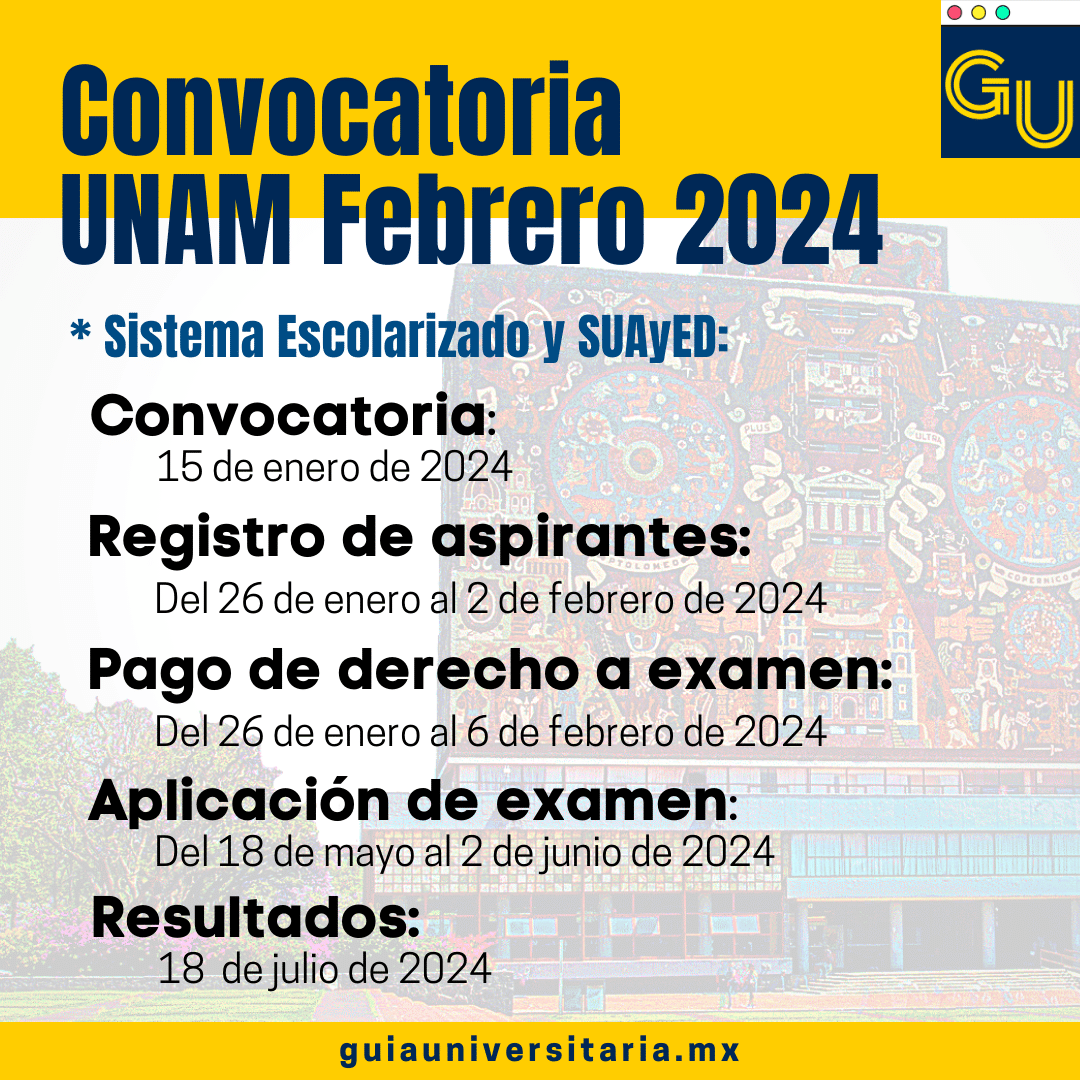 UNAM convocatoria 2024