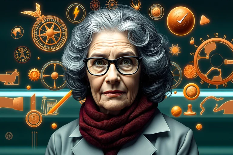 ilustración de una mujer, representando a las mujeres que tuvieron inventos exitosos