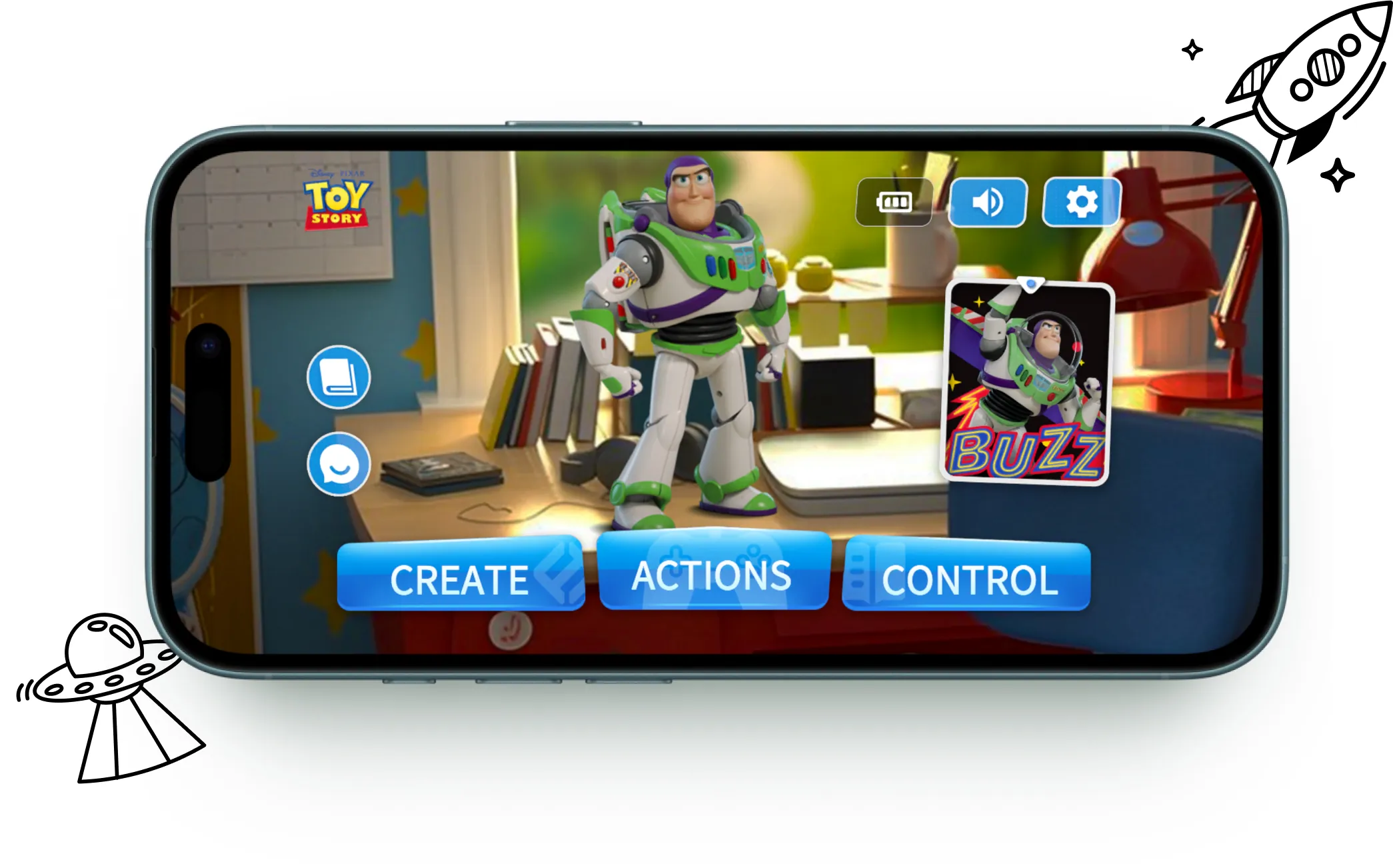 app robot buzz lightyear