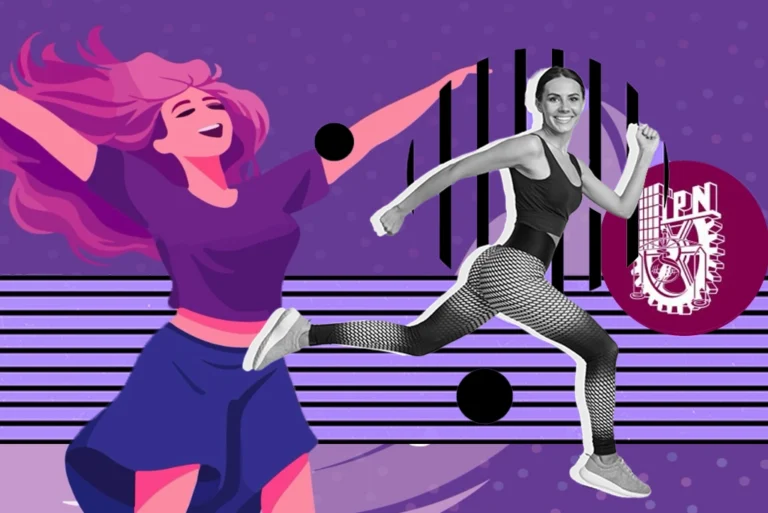 ilustración de jóvenes en animación representando la próxima carrera 8M del IPN