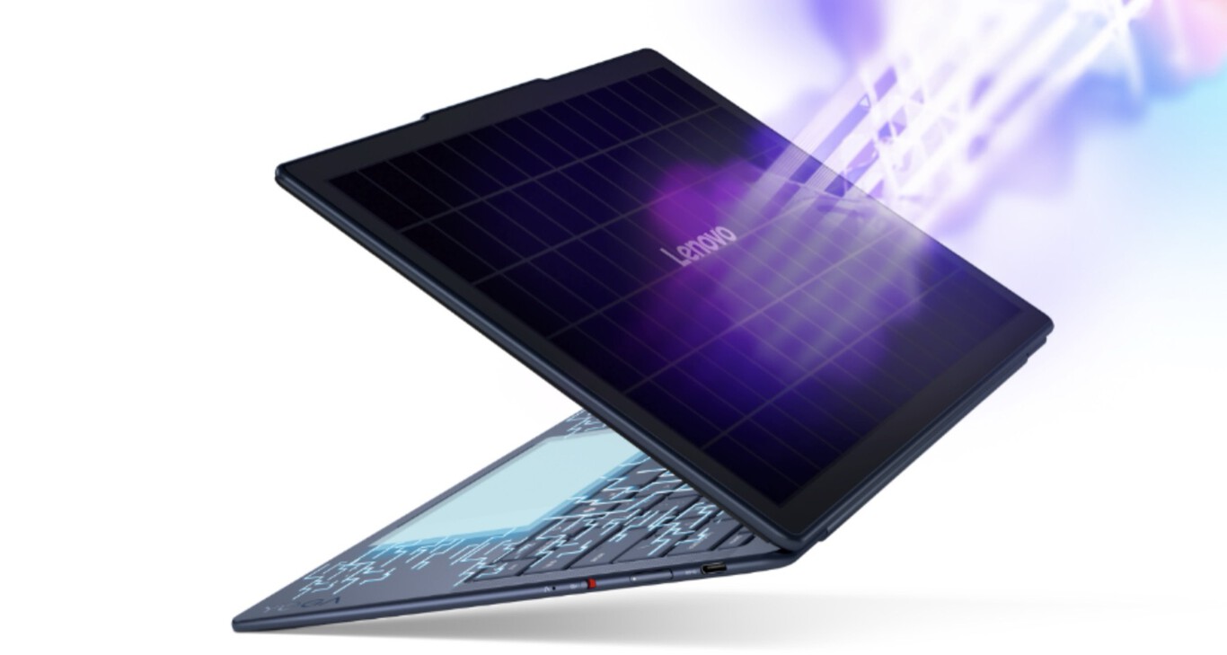 Laptop lenovo con carga solar