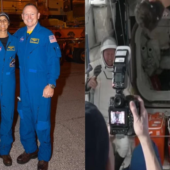 Regresan los astronautas varados en la estación espacial luego de 287 días
