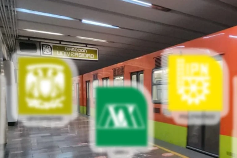 Metro de la CDMX destacando las estaciones con nombres de universidades como Politécnico, Universidad y UAM-I
