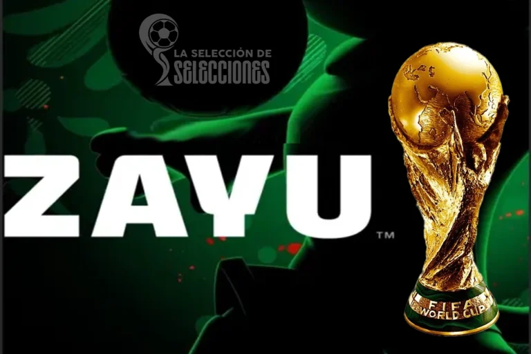 Imagen de Zayu, la mascota Mundial 2026 que representa a México, un jaguar antropomórfico con la camiseta verde número 9