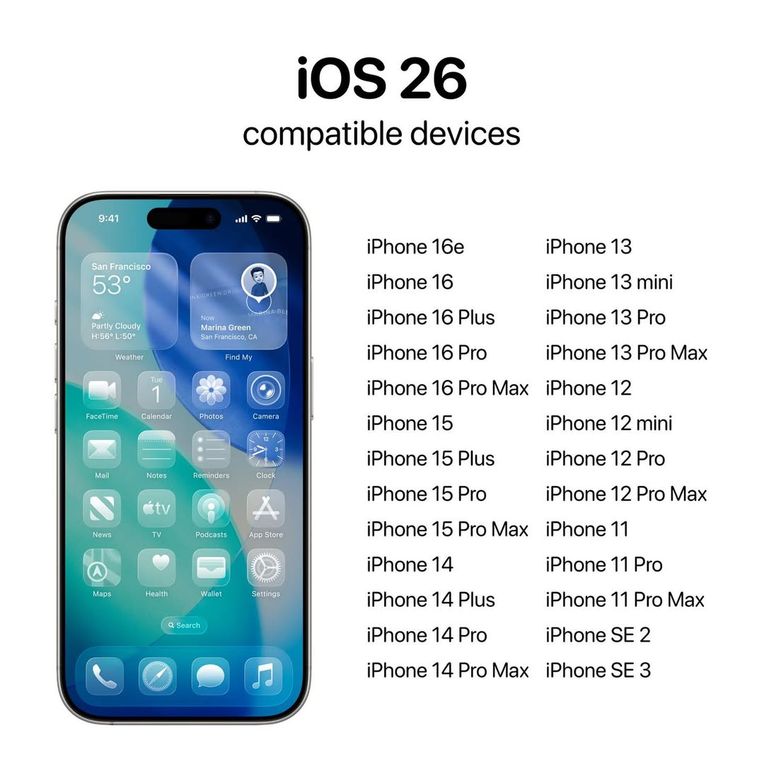 Compatibilidad de iOS 26 con iPhone