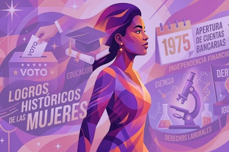 Ilustración relativa a los logros históricos que han tenido las mujeres