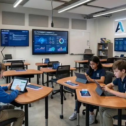Escuela con inteligencia artificial como maestros: ¿El fin de los profesores o el inicio de algo mejor?