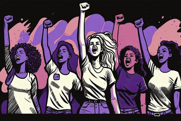 Imagen creada con IA alusiva a los eventos relacionados para conmemorar el Día Internacional de la Mujer