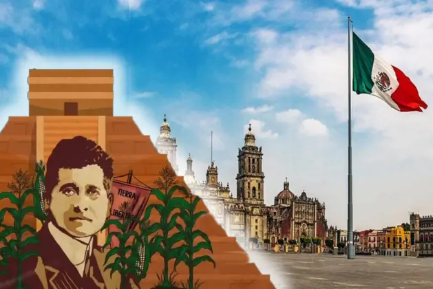 Replica de la piramide de Kukulkan en el Zocalo de CDMX