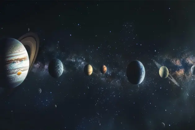 imagen de una alineación planetaria