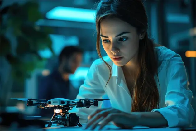 Imagen de IA, que muestra una joven ejerciendo alguno de los trabajos STEM con más demanda