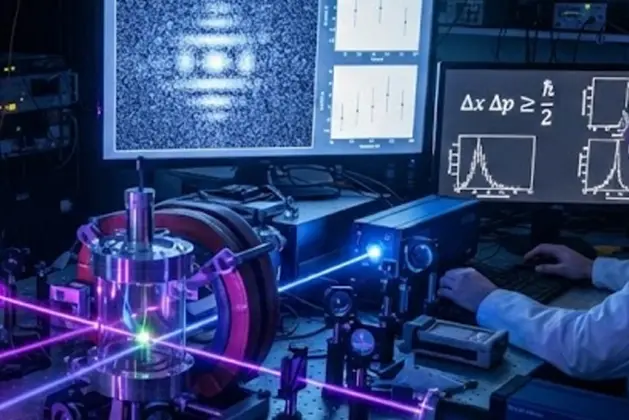 Experimento de confirmación del principio de incertidumbre de Heisenberg realizado por científicos de la UAM utilizando láseres estabilizados y una cámara especial para registrar fotones en un laboratorio de óptica cuántica con equipos de alta precisión